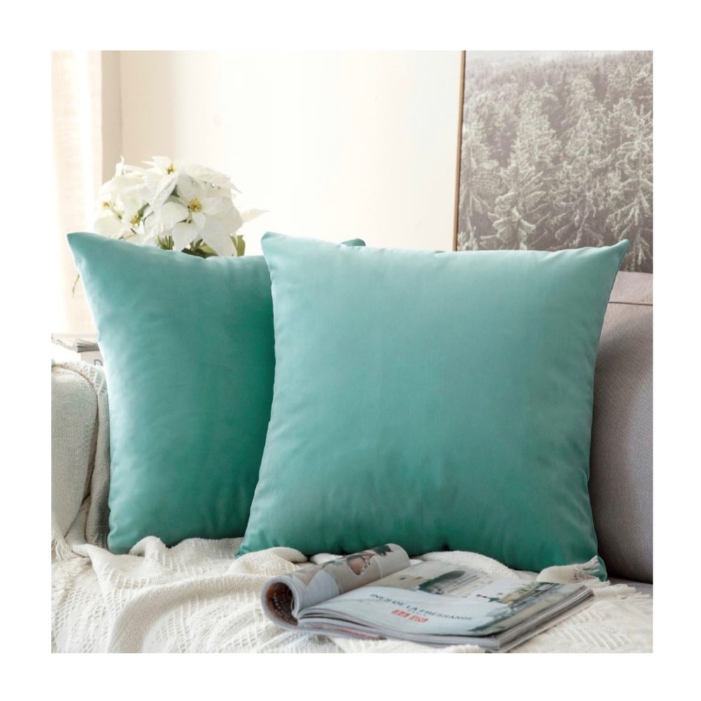 NWOT Set of 2 Velvet Pillow Covers, Size 18” x 18”